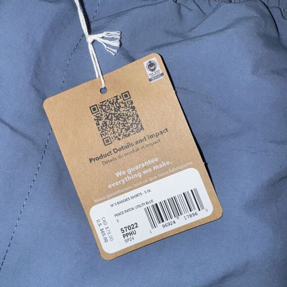 Patagonia Men’s 5” Baggies Shorts Peace Patch Utility Blue NWT Small - Picture 5 of 6